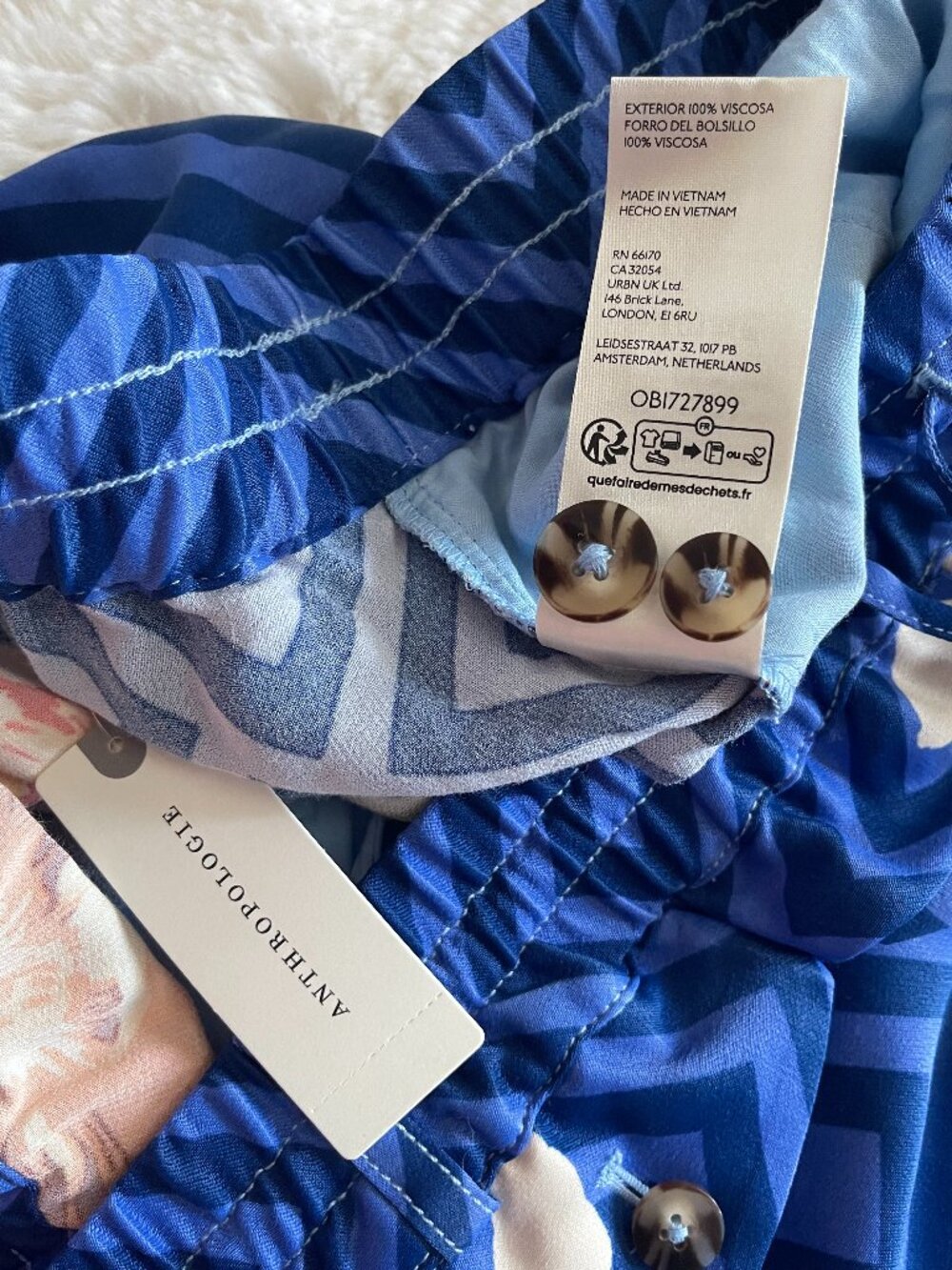 *NWT* Maeve Tropical Straight Leg Pull on Silk Pants Size Large Anthropologie - Picture 14 of 14